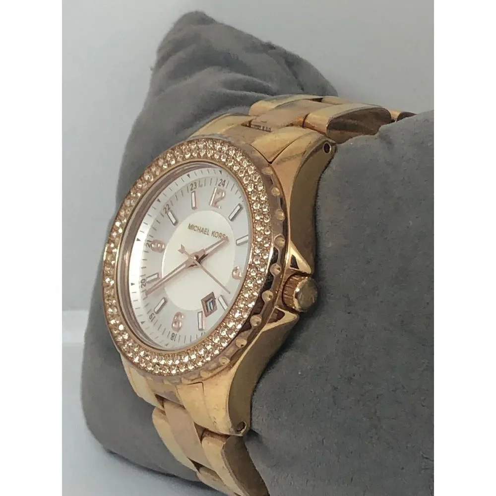 Michael Kors MK5403 Women's Stainless Steel Analog White Dial Quartz Watch LB211